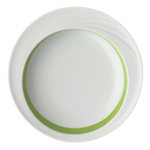 024-918182262941 9" Round Schonwald Comfort Bowl - Donna, Porcelain, White/Green