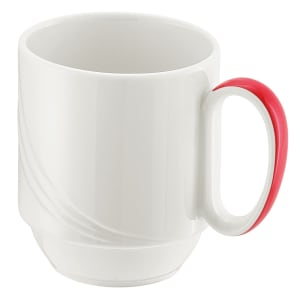 024-918562962931 9 1/2 oz Schonwald Mug - Donna Senior, Porcelain, White/Red