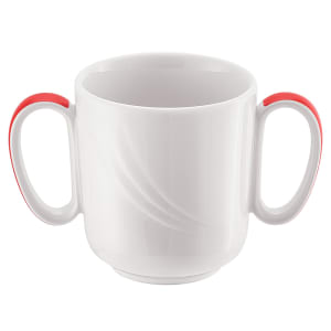 024-918563162931 10 1/2 oz Schonwald Mug - Donna Senior, Porcelain, White/Red 