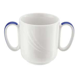 024-918563162971 10 1/2 oz Schonwald Mug - Donna Senior, Porcelain, White/Blue
