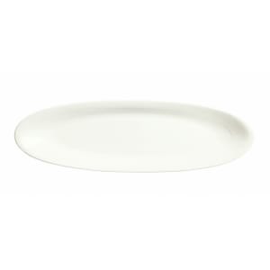 024-987659317 18" x 5-1/2" Oval Silk Tray/Platter - Porcelain, White Royal Rideau