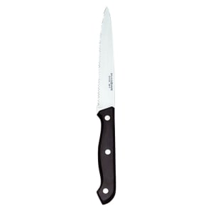 192-2012632 9 1/4" Steak Knife w/ Black Bakelite Handle & Pointed Tip