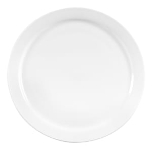 192-840440N15 10 3/8" Round Plate - Narrow Rim, Porcelain, Bright White, Porcelana