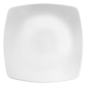 192-840463S 8" Square Porcelain Plate, Coupe, Bright White, Porcelana