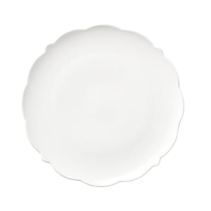 192-977709111 11" Round Astor Footed Plate - Porcelain, White