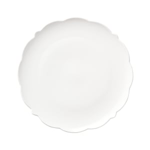 192-977709114 10 1/4" Round Astor Footed Plate - Porcelain, White
