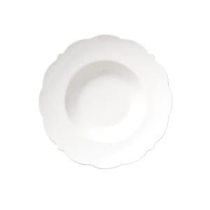 192-977709912 9 1/2" Round Astor Footed Soup Bowl - Porcelain, White