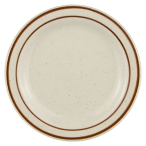 192-DSD5 5 1/2" Round Desert Sand Plate - Speckled, (2) Brown Bands