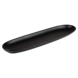 192-DRI11O 13 1/4" x 4" Oblong Driftstone Tray - Porcelain, Onyx