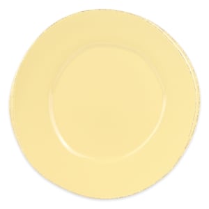 192-FH504B 12" Round Porcelain Plate - Butter Yellow