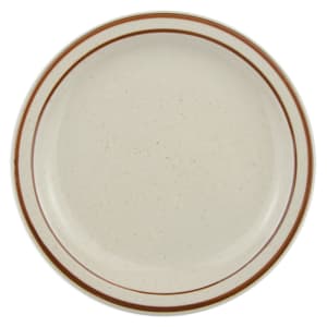 192-DSD7 7 1/4" Round Desert Sand Plate - Speckled, (2) Brown Bands
