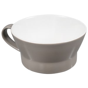 192-ENG13O 12 1/2 oz Round Englewood Handled Bowl/Mug - Porcelain, Olive