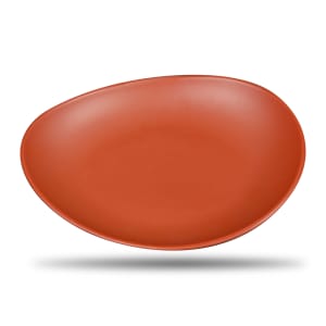 192-DRI7C Organic Oval Driftstone Plate - 10 7/8" x 8 1/2", Porcelain, Clay