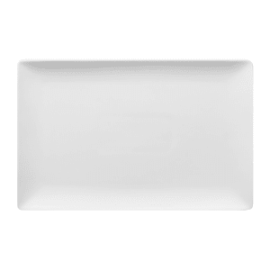 192-SL26C 12 1/4" x 8" Rectangular Slate Coupe Platter - Porcelain, Ultra Bright White