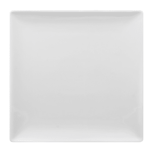 192-SL40C 12" Square Coupe Plate -  Ultra Bright White, Slate