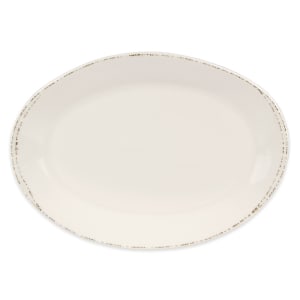 192-FH508 12 1/2" x 9" Oval Farmhouse Platter - Porcelain, Cream White