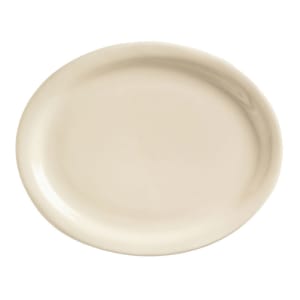 192-NR14 13 1/4" Oval Platter w/ Narrow Rim, Cream White, Kingsmen White