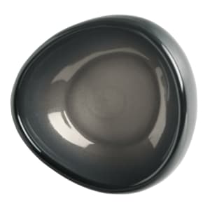 192-PEB14O 3 1/2" Organic Shape Dip Dish w/ 3 oz Capacity, Pebblebrook, Obsidian Porcelain