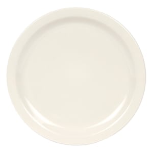 192-NR16 10 1/2" Round Narrow Rim Plate - Stoneware, Kingsmen White