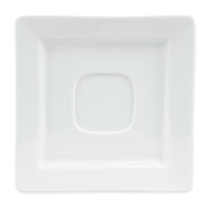192-SL2 5 7/8" Square Saucer - Well Ring, Porcelain, Slate