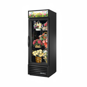 598-GDM23FC 1 Section Floral Cooler w/ Swinging Door - Black, 115v
