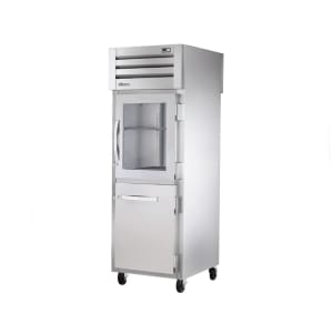 598-STA1RPT1HG1HS1S 27 1/4" One Section Pass Thru Refrigerator, (2) Glass Doors, (1) Solid D...
