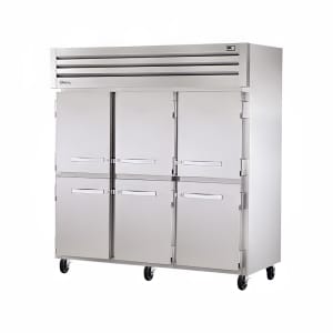598-STA3F6HS 78" Three Section Reach In Freezer, (6) Solid Door, 115v
