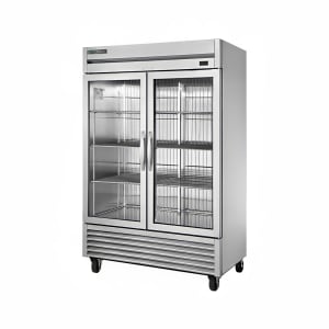 598-T49FGFLXHCFGD01 54 1/16" Two Section Commercial Combo Refrigerator Freezer - Glass Doors, Dual Temp Convertible, 115
