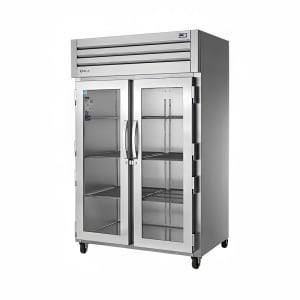 True STG2R-2G-HC 52 3/5&quot; Two Section Reach In Refrigerator, (2) Left/Right Hinge Glass Doors, 115v