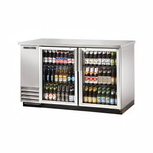 598-TBB2GS 59" Bar Refrigerator - 2 Swinging Glass Doors, Stainless, 115v