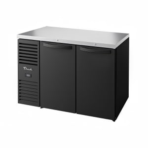 598-TBR48RISZ1LBSS1 48" Bar Refrigerator - Swinging Solid Doors, Black, 115v