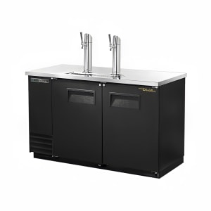 598-TDD2 59" Kegerator Beer Dispenser w/ (2) Keg Capacity - (2) Columns, Black, 115v