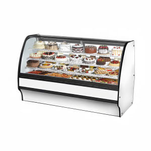 598-TGMR77SCSCWW 77 1/4" Full Service Bakery Case w/ Curved Glass - (4) Levels, 115v