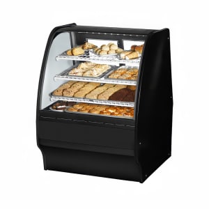 598-TGMDC36SCSCBW 36 1/4" Full Service Dry Bakery Case w/ Curved Glass - (4) Levels, 115v