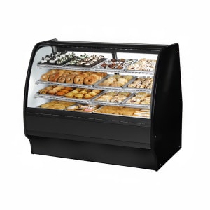 598-TGMDC59SCSCBW 59 1/4" Full Service Dry Bakery Case w/ Curved Glass - (4) Levels, 115v