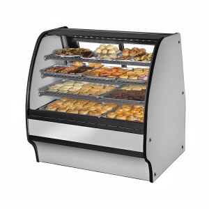 598-TGMDC59SCSCSS 59 1/4" Full Service Dry Bakery Case w/ Curved Glass - (4) Levels, 115v