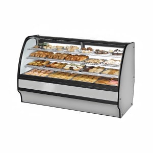 598-TGMDC77SCSCSW 77 1/4" Full Service Dry Bakery Case w/ Curved Glass - (4) Levels, 115v