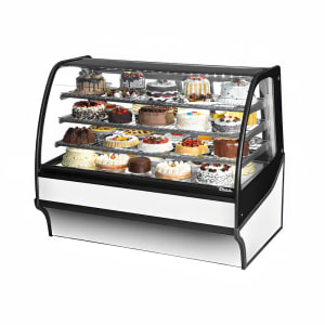 598-TDMR59GEGESW 59 1/4" Full Service Bakery Case w/ Curved Glass - (4) Levels, 115v