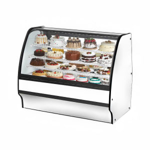598-TGMR59SCSCWW 59 1/4" Full Service Bakery Case w/ Curved Glass - (4) Levels, 115v