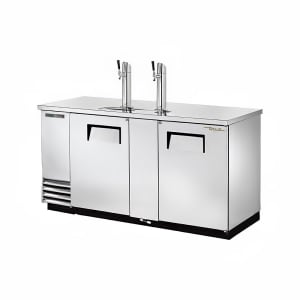 598-TDD3S 69" Kegerator Beer Dispenser w/ (3) Keg Capacity - (2) Columns, Stainless, 115v