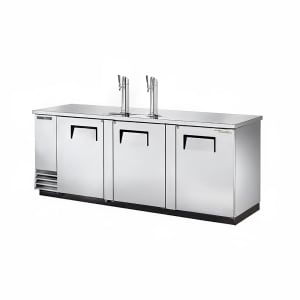 598-TDD4S 90" Kegerator Beer Dispenser w/ (4) Keg Capacity - (2) Columns, Stainless, 115v