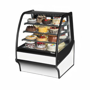598-TDMR36GEGESW 36 1/4" Full Service Bakery Case w/ Curved Glass - (4) Levels, 115v