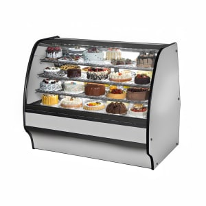 598-TGMR59SCSCSS 59 1/4" Full Service Bakery Case w/ Curved Glass - (4) Levels, 115v