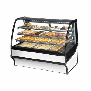 598-TDMDC59GEGESW 59 1/4" Full Service Dry Bakery Case w/ Curved Glass - (4) Levels, 115v