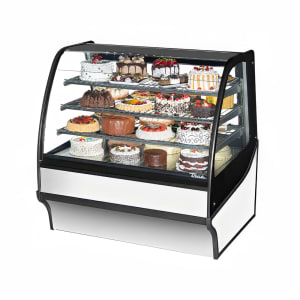 598-TDMR48GEGESW 48 1/4" Full Service Bakery Case w/ Curved Glass - (4) Levels, 115v