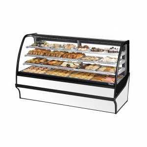 598-TDMDC77GEGESW 77 1/4" Full Service Dry Bakery Case w/ Curved Glass - (4) Levels, 115v