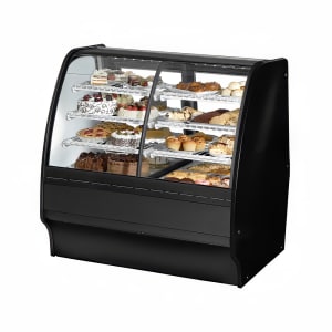 598-TGMDZ48SCSCBW 48 1/4" Full Service Dual Zone Bakery Case w/ Curved Glass - (4) Levels, 115v