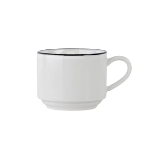 106-5305866 3 oz Bistro Cup - Porcelain, Black Pinstripe