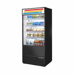 598-TOAM36HCTSL01 36" Vertical Open Air Cooler w/ (5) Levels, Black, 115v