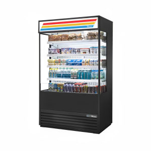 598-TOAM48GSHCTSL01 48" Vertical Open Air Cooler w/ (5) Levels, Black, 208-230v